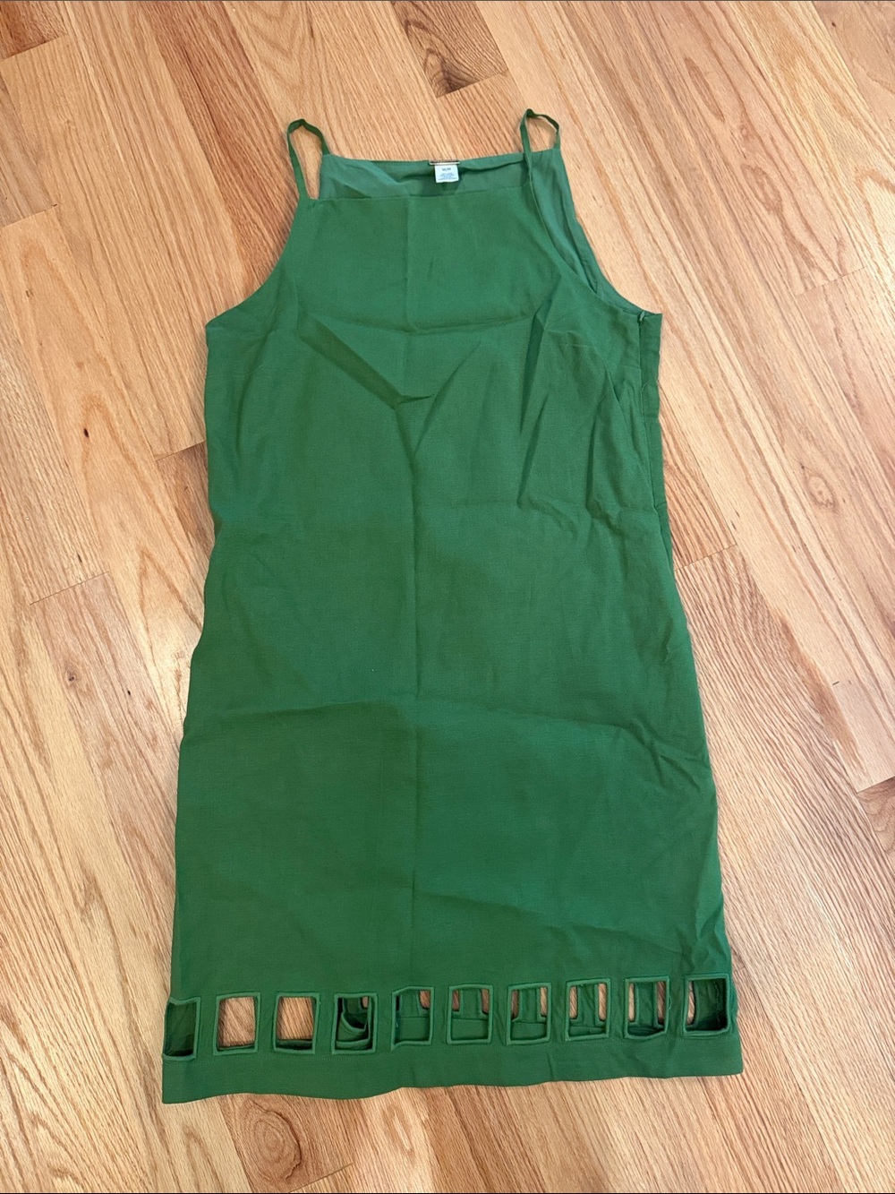 Magaschoni Green Mini Dress with Cutout Hem